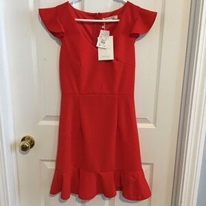 Flirty red party dress